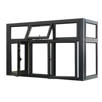 Taille personnalisée de rupture thermique de l'aluminium Casement de verre fenêtres pour la solution de rideau suspendu