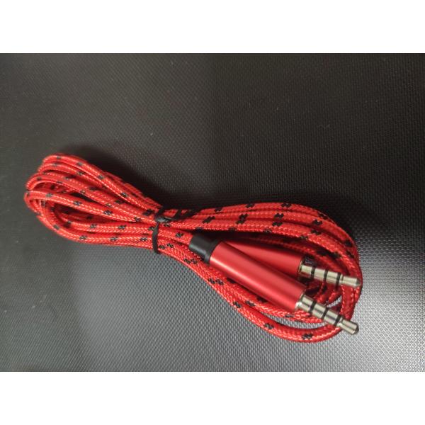Nylon Braided 3.5MM Aluminum Alloy Shell Male To Male Audio Cable More Durable Transmit Better Sound