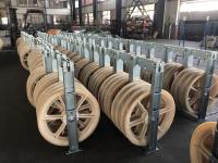 Três blocos de nylon de Transmission Line Stringing do condutor das polias