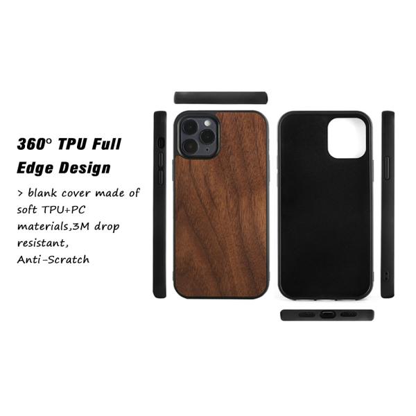 Bamboo Natural Walnut Wooden Phone Cover Shockproof For IPhone