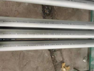 TP316L Seamless Stainless Steel Pipe ASTM A312 With End Cap