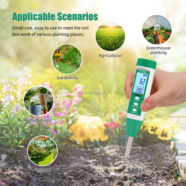 3-in-1 Digital Soil EC Moisture Temperature Meter Plant Soil Salinity Tester for Garden Farm