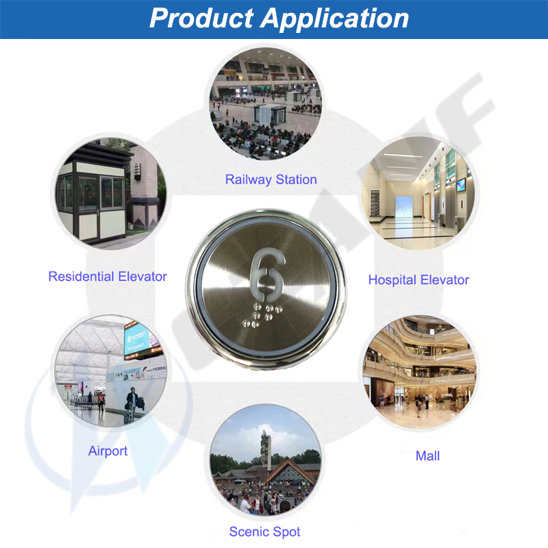 Elevator Spare Parts Round Non Touch Elevator Sensor Button Touchless Button for Elevator Lift Cop Lop