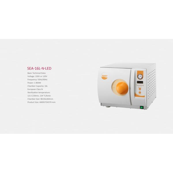 16L Portable Dental Autoclave Steam Sterilizer Hospital Clinic