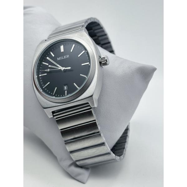 Светлые серебряные часы из нержавеющей стали 30M водонепроницаемые хронографы кварцевые часы