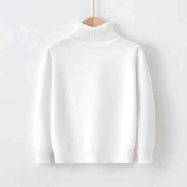 Plain Knit Sweater Blouse Crochet Sweatshirt Warm Crewneck Pullover Tops for Children clothing