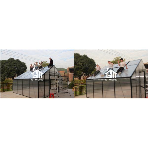 Aluminum Greenhouse-Titan series-406X506X302CM-Green/Black Color-10mm thick PC