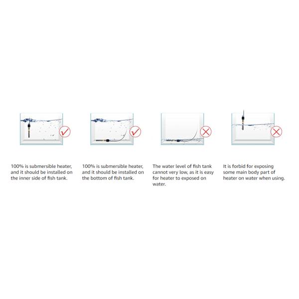 подогреватель аквариума погружающийся 300W с термометром температуры СИД плавая
