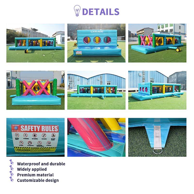 Commercial Grade PVC Inflatable Obstacle Course Challenge Outdoor Party Rental Inflatable Obstacle Run for Kids Adults