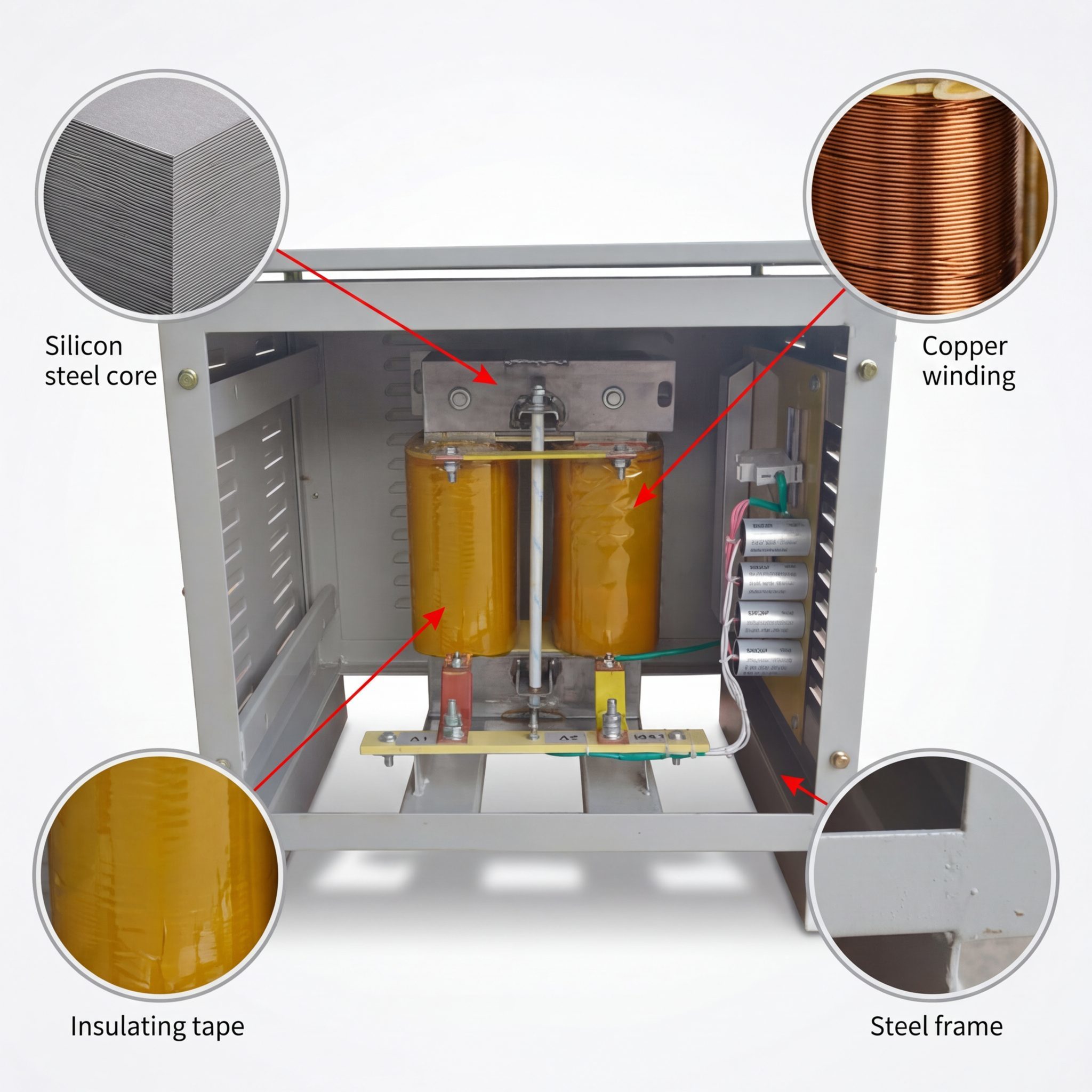 Robust High Power EI450 Three Phase Transformer Stable Efficient Power Systems