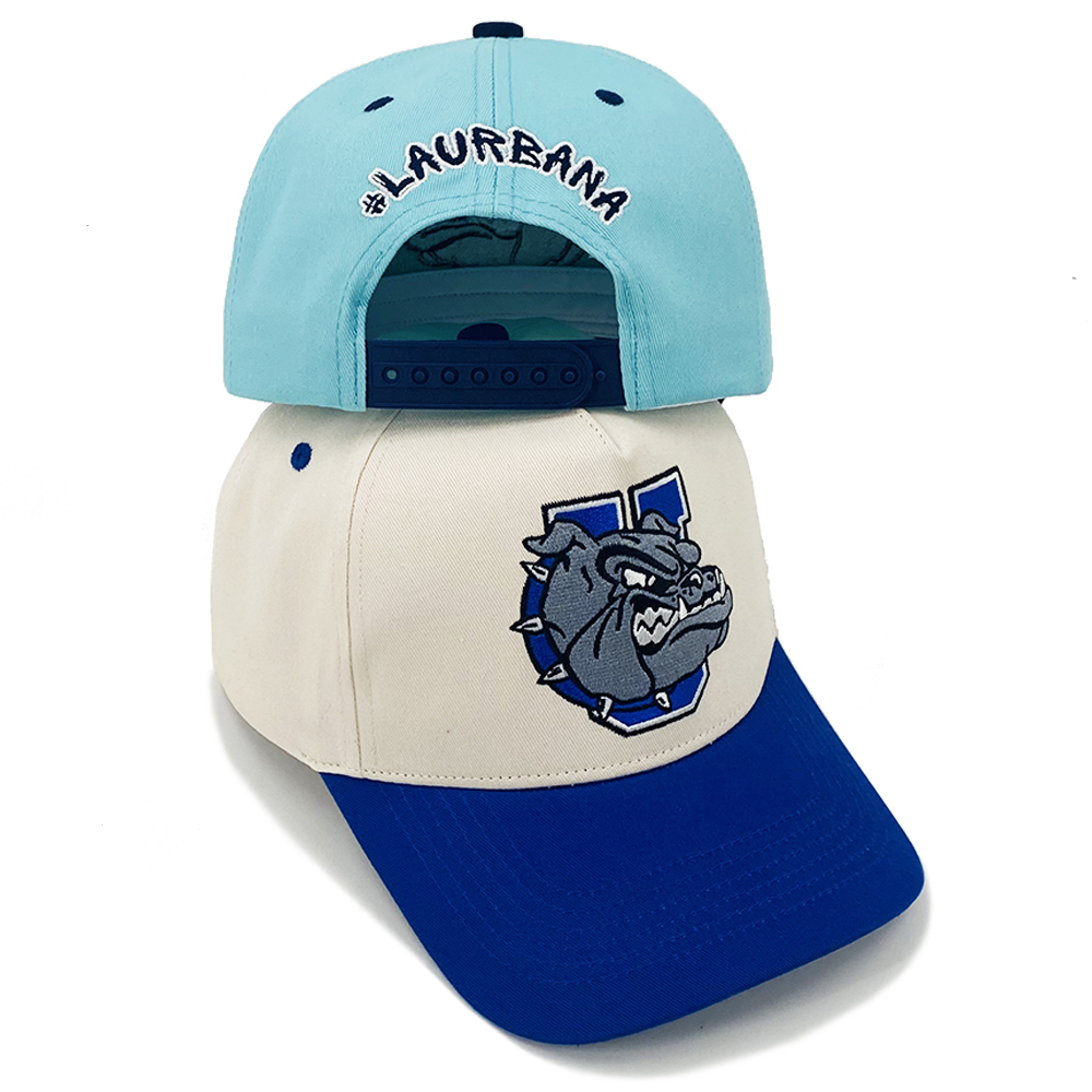 Custom Ball Caps 100% Cotton Unisex Embroidery Logo 5 Panel Structured Two tone Snapback A Frame Sport