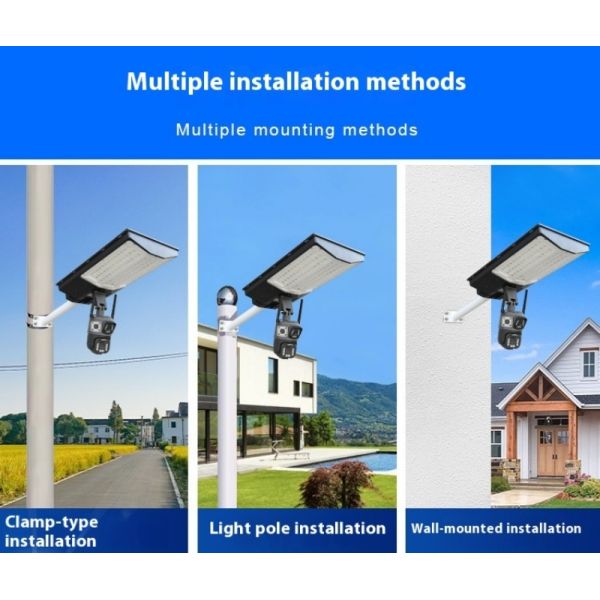 LED Solar Street Light With 4G Remote Monitoring 1080P Camera for Municipal Roads