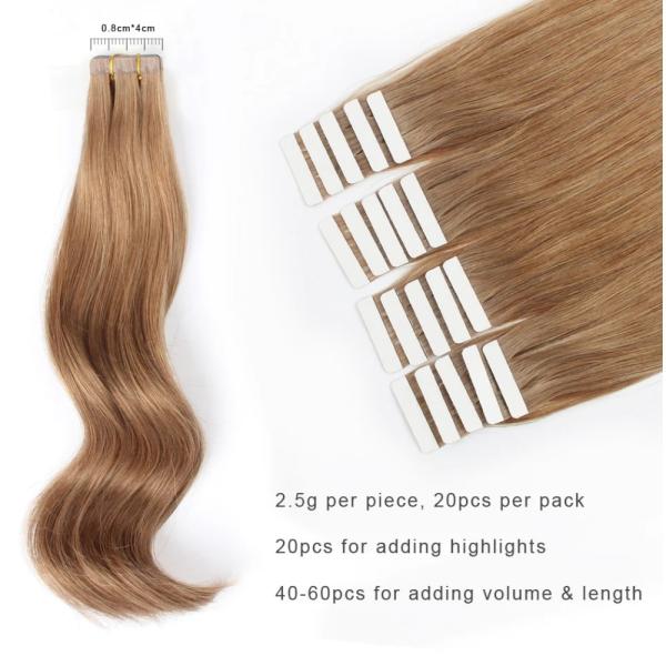 Virgin Human Hair Mini Tape in Hair Extensions Europe Tape Hair Extension Manufacturers