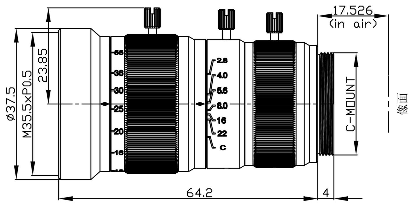 Compact 10MP F2.8 Manual Machine Vision Zoom Lens For Factory Automation