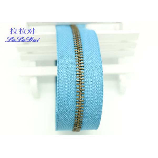 Custom Normal Teeth Long Chain Zipper In Roll Black Polyester Tape For Pants