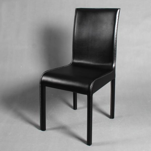 Customized PVC Leather Dining Chairs With Metal Legs Hotel Conference Using