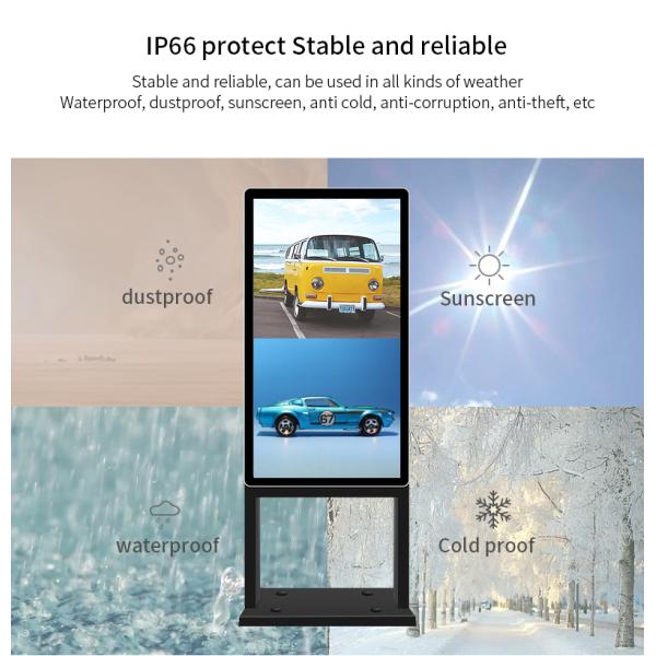 2500nits на открытом воздухе LCD стоя рекламирующ киоск