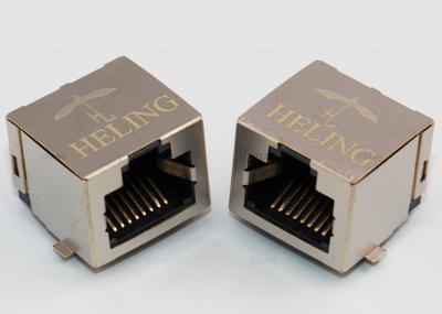 1x1 8 Pin Side Entry SMT RJ45 Jack For Communication Equipment