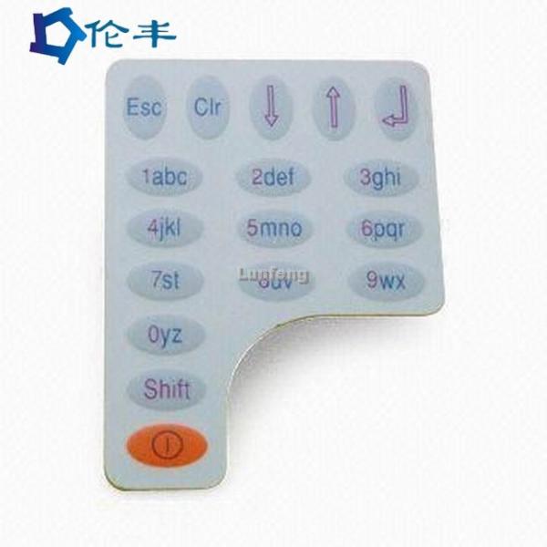 Die Cut Front Control Button Membrane Switch Keyboard Pc Lexan Label Graphic Overlay