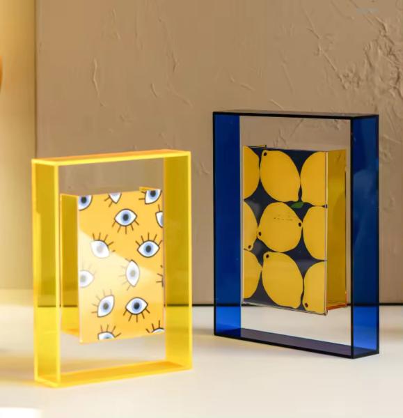 5''X 7'' Acrylic Photo Frame Square Acrylic Shadow Box Frame Wall Mounted Double Side