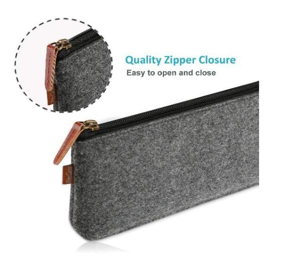 Funky Big Zipper Pencil Bag Case Childrens Premium Cloth Pencil Pouch