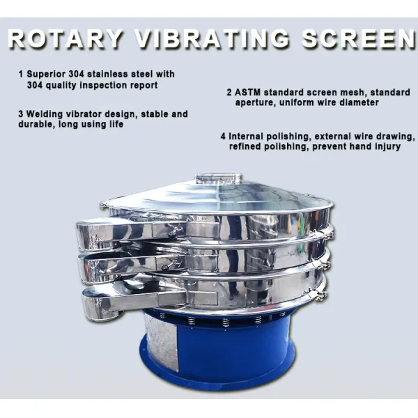 Ore Powder Rotary Vibrating Screen Working Principle of Vibrating Sifter Machine