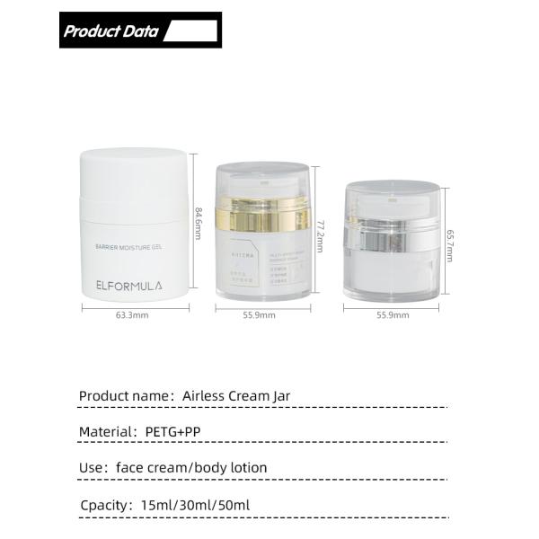 Опарник личной заботы безвоздушный со штейновым серебряным воротником 15g 30g 50g