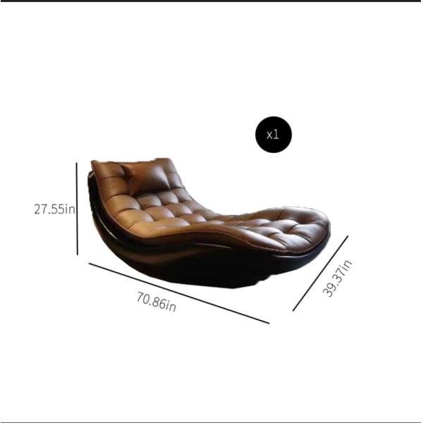 Modern Retro Single Reclining Chaise Lounge Sofa Home Furniture Use Bedroom Study Grand Flat Villa Casual Living Room