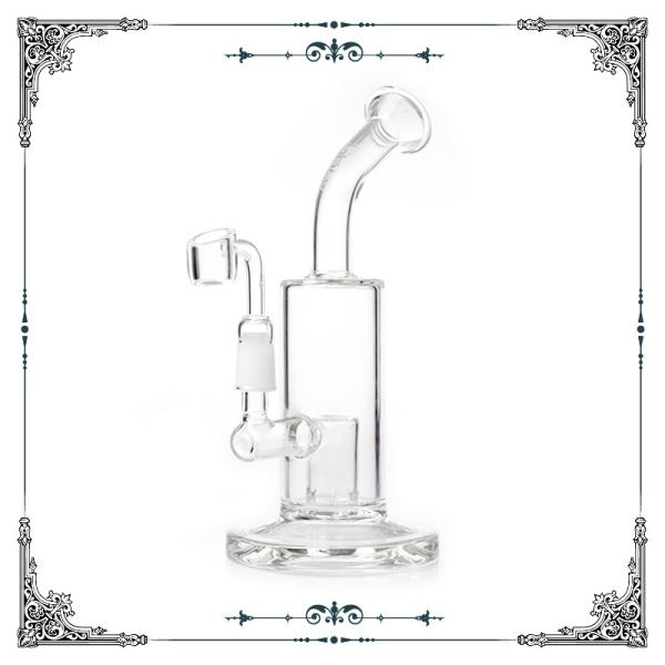 Dab Oil Rig Bubbler Mini Smoking Water Pipes Pressing Crystal Thick Base With Quartz Banger