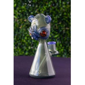 Барботер трубы водопровода кальяна 8 кальянов боросиликатного стекла дюйма голубой с шаром 14mm мужским