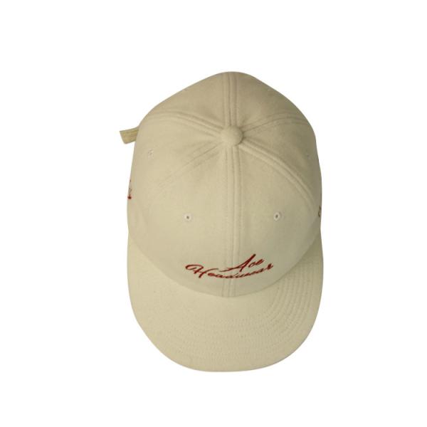 Fashion 100% wool baseball curved brim cap 6 panel adjustable baseball hat