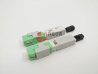 A fibra ótica rápida mecânica do SC arquivou o verde instalável do APC do conector lustrado pre