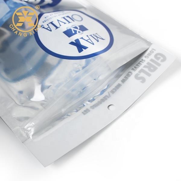os sacos de empacotamento geados feitos sob encomenda do vestuário do roupa interior 250g fecham o fechamento para a roupa