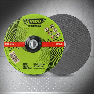 O disco de moedura do corte do baixo metal da perda 230x3mm da abrasão, tolerância da corrida-para fora é um mais baixo, melhor equilíbrio, baixa vibração