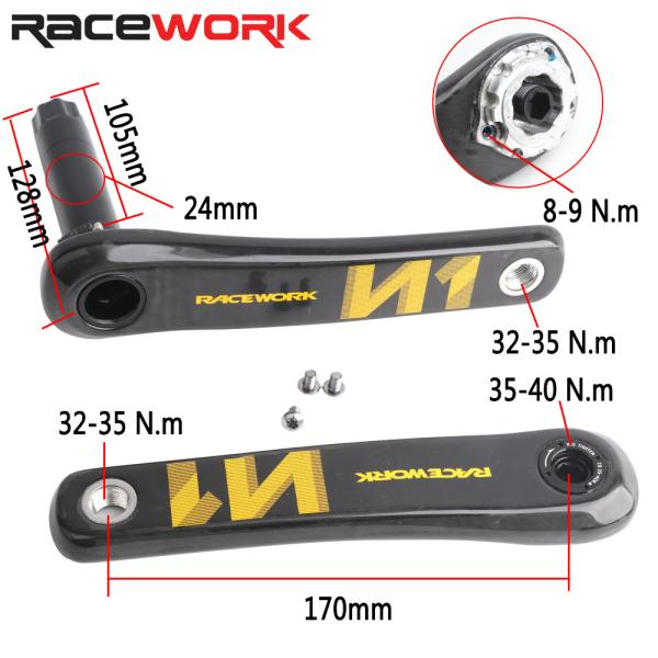 Bicicleta rodoviária Carbon Gxp Crank Integrado 10/11s Disco Único Disco Duplo 170mm comprimento