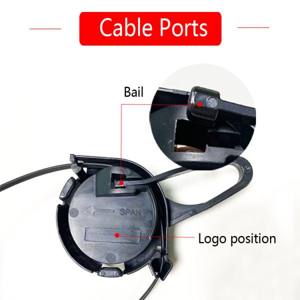 FTTH Drop Cable Wire Clamp Round Plastic Cable Installation Kits 2-6mm PA66 Черный