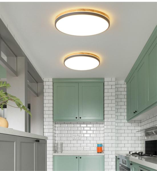 Round Wood frame ceiling lights for Indoor home Lighting Fixtures (WH-WA-09)