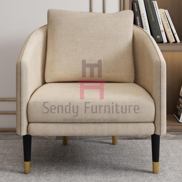 Wood 0.5cbm Fabric Upholstered Easy Chair 64*60*76cm