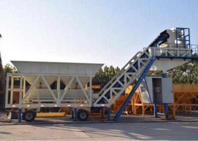 Automatic Heavy Construction Machinery Mobile Concrete Batching Plant With 100t Cement Silos