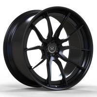 Les jantes concaves profondes noires de satin de 21 pouces pour 2 morceaux Rs6 ont forgé les blancs en aluminium de roue