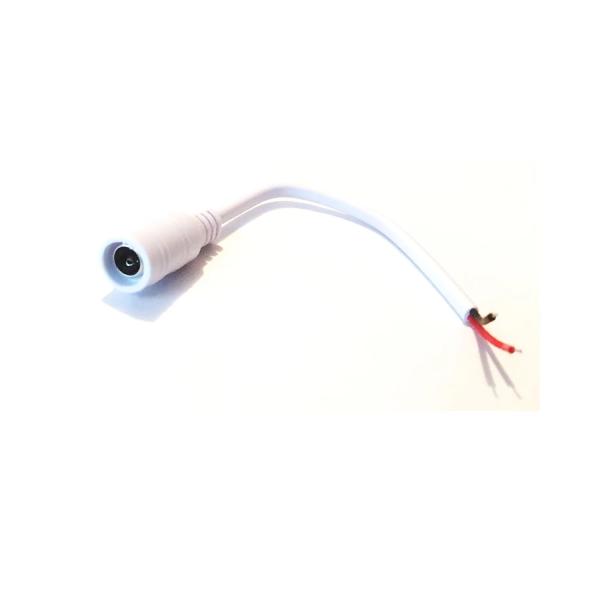 22AWG DC Led Strip Connector 5.5x2.1mm LED Strip Light Accessories White Cable