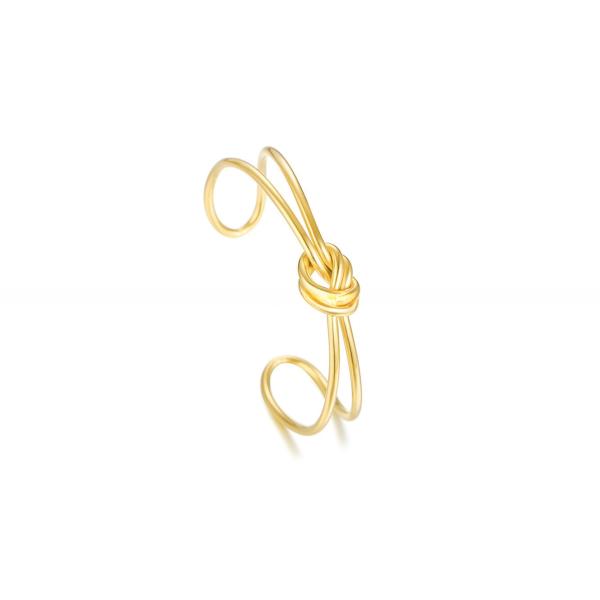 Bracelet à manchette en or géométrique mince 18K plaqué en or fait à la main pour les femmes