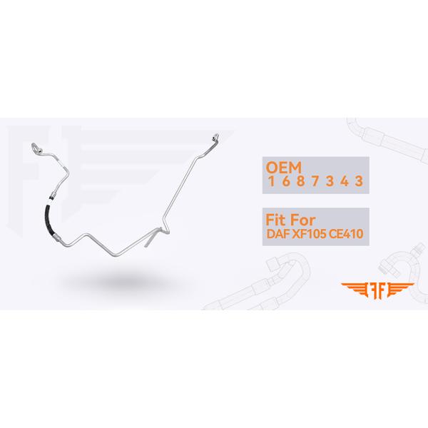1687343 1744082 Discharge DAF XF105 CE410 Trucks Air Conditioning Pipeline