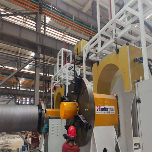 508-1620mm PUR Foam Spray & PE Wrapping Insulated Steel Pipe Production Line