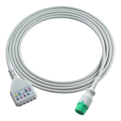 Biolight 12pin ECG Trunk Adapter Cable ECG Cable Din Style M7000 M8000A M8500 M9500 ECG Extension cables