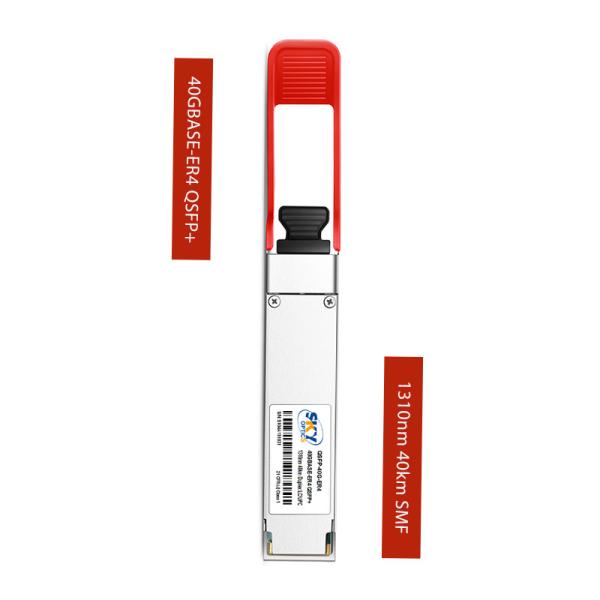 Hot Swappable 1310nm 40G Optical Transceiver QSFP+ ER4 With Duplex LC Connector