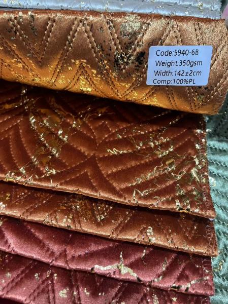Breathable Soft Metallic Foil Print Fabric Foil Printed Velvet Fabric