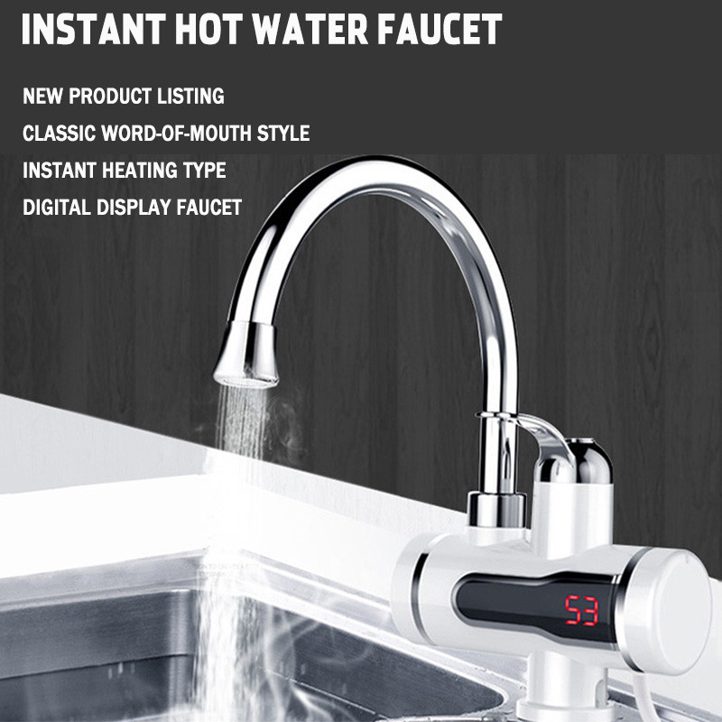 30-60℃ кран установленный палубой подогревателя 220 вольт Faucet электрический нагретый таза 2-3L/Min RoHs