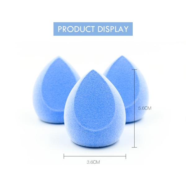 Blue Face Makeup Sponge Puff Facial Cosmetic Concealer Cream Foundation Powder Blender Puff Set Egg Stand Holder Box