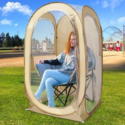 35*35*60 Inch Beige Waterproof UV Protected Pop Up Sports Tents With Easy Setup Includes Carrying Bag Stakes Ropes
